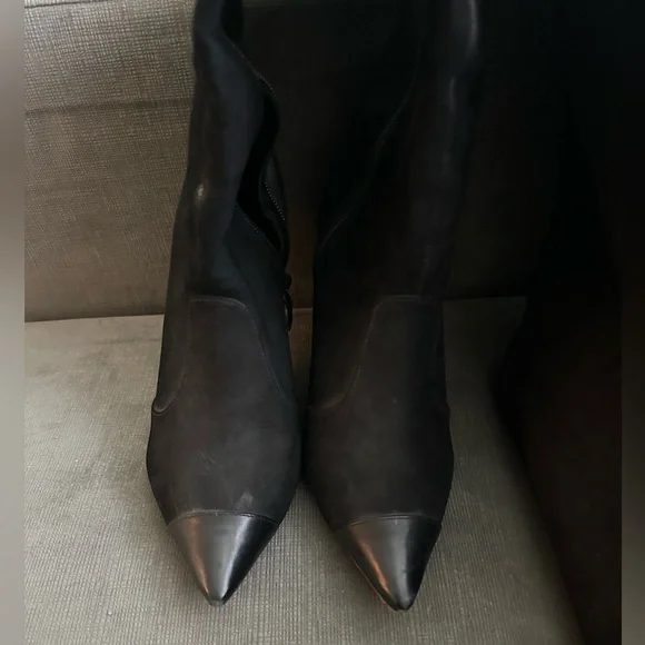 SOPHIA WEBSTER BLACK KNEE HIGH BOOTS - Picture 2 of 6